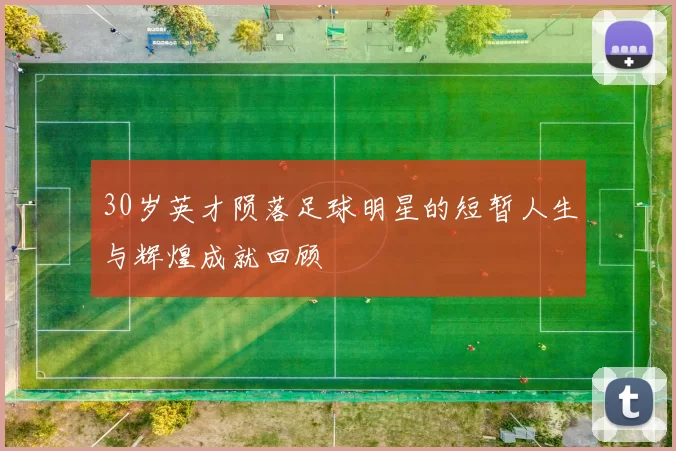 30岁英才陨落足球明星的短暂人生与辉煌成就回顾